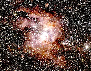 NGC3603, an HII emission nebula.